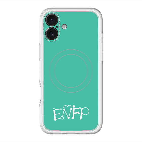 スリムプロテクションプレミアムケース with MagSafe［ オリジナル - ENFP 運動家 - アルファベット - グリーン ］
