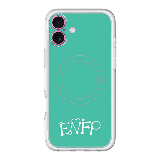 スリムプロテクションプレミアムケース with MagSafe［ オリジナル - ENFP 運動家 - アルファベット - グリーン ］