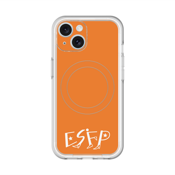 スリムプロテクションプレミアムケース with MagSafe［ オリジナル - ESFP エンターテイナー - アルファベット - オレンジ ］