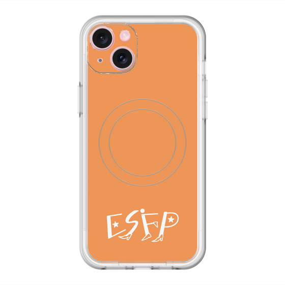 スリムプロテクションプレミアムケース with MagSafe［ オリジナル - ESFP エンターテイナー - アルファベット - オレンジ ］