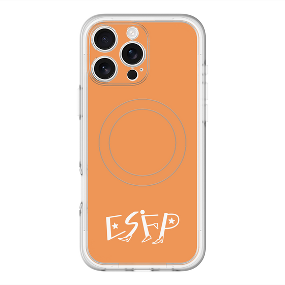 スリムプロテクションプレミアムケース with MagSafe［ オリジナル - ESFP エンターテイナー - アルファベット - オレンジ ］