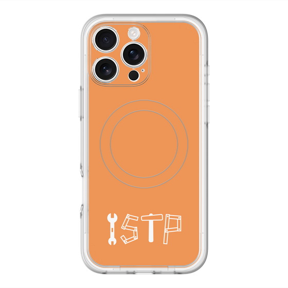スリムプロテクションプレミアムケース with MagSafe［ オリジナル - ISTP 巨匠 - アルファベット - オレンジ ］