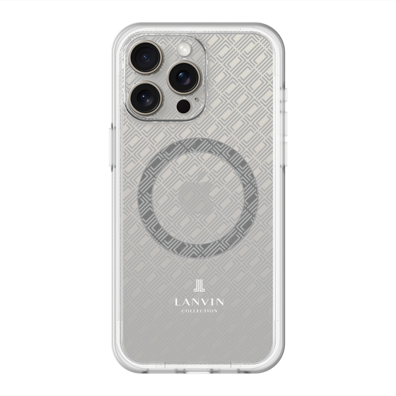 スリムプロテクションプレミアムケース with MagSafe［ LANVIN COLLECTION - ロゴパターン ］