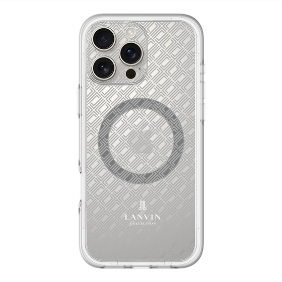 スリムプロテクションプレミアムケース with MagSafe［ LANVIN COLLECTION - ロゴパターン ］