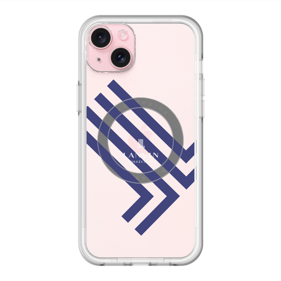 スリムプロテクションプレミアムケース with MagSafe［ LANVIN COLLECTION - ロゴ - ネイビー ］