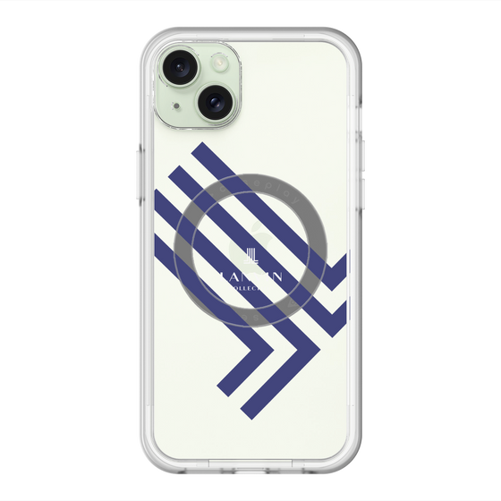 スリムプロテクションプレミアムケース with MagSafe［ LANVIN COLLECTION - ロゴ - ネイビー ］
