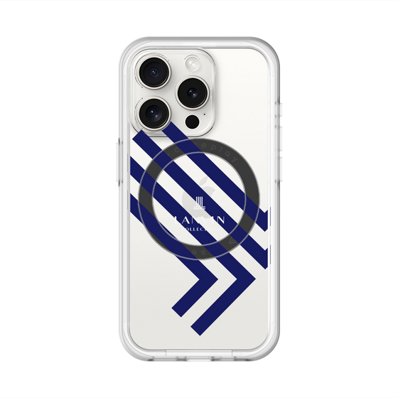 スリムプロテクションプレミアムケース with MagSafe［ LANVIN COLLECTION - ロゴ - ネイビー ］