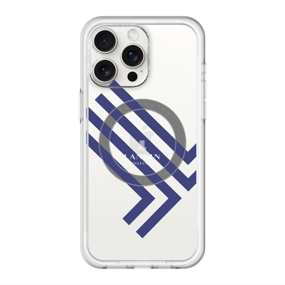 スリムプロテクションプレミアムケース with MagSafe［ LANVIN COLLECTION - ロゴ - ネイビー ］