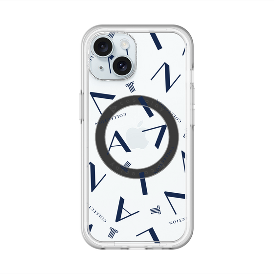 スリムプロテクションプレミアムケース with MagSafe［ LANVIN COLLECTION - タイポグラフィ ］