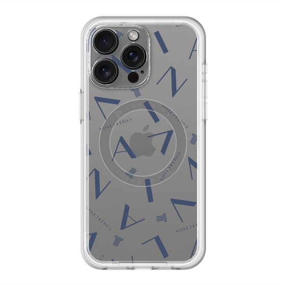 スリムプロテクションプレミアムケース with MagSafe［ LANVIN COLLECTION - タイポグラフィ ］