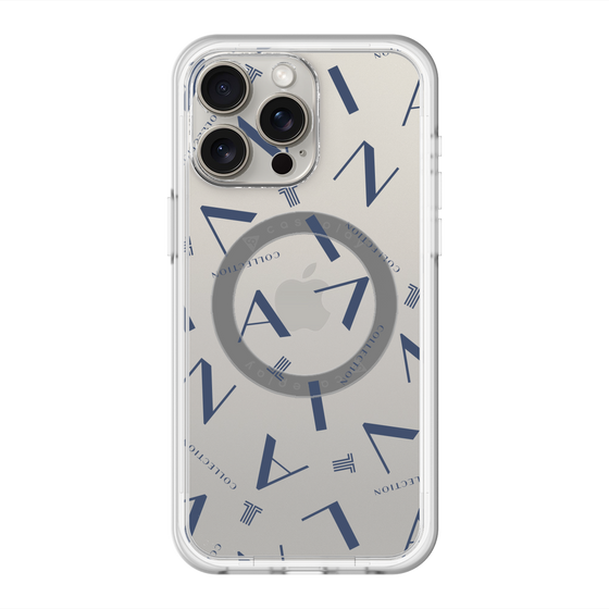 スリムプロテクションプレミアムケース with MagSafe［ LANVIN COLLECTION - タイポグラフィ ］