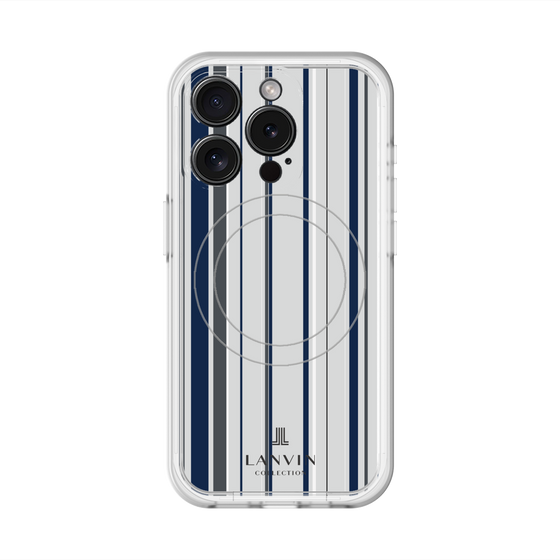 スリムプロテクションプレミアムケース with MagSafe［ LANVIN COLLECTION - ストライプ ］