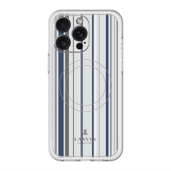 スリムプロテクションプレミアムケース with MagSafe［ LANVIN COLLECTION - ストライプ ］