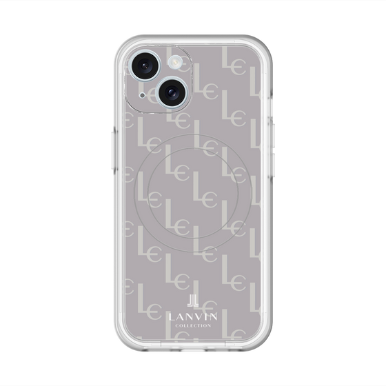 スリムプロテクションプレミアムケース with MagSafe［ LANVIN COLLECTION - ジオメトリック - ライラック ］