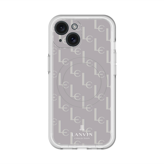 スリムプロテクションプレミアムケース with MagSafe［ LANVIN COLLECTION - ジオメトリック - ライラック ］