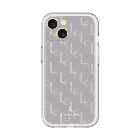 スリムプロテクションプレミアムケース with MagSafe［ LANVIN COLLECTION - ジオメトリック - ライラック ］