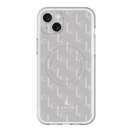 スリムプロテクションプレミアムケース with MagSafe［ LANVIN COLLECTION - ジオメトリック - ライラック ］
