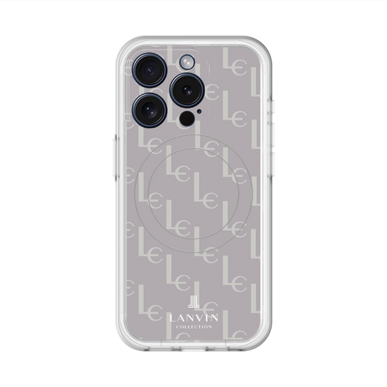 スリムプロテクションプレミアムケース with MagSafe［ LANVIN COLLECTION - ジオメトリック - ライラック ］