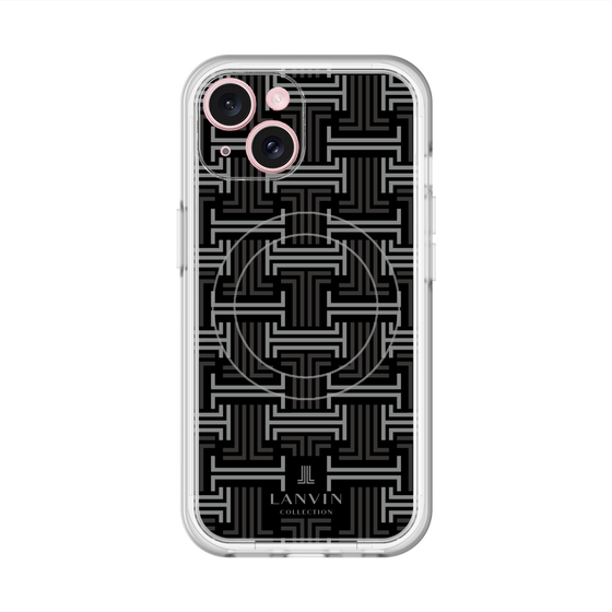 スリムプロテクションプレミアムケース with MagSafe［ LANVIN COLLECTION - モノグラム - 黒 ］