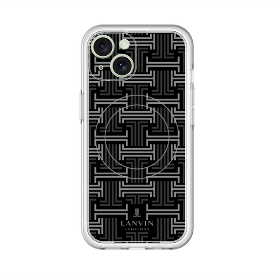 スリムプロテクションプレミアムケース with MagSafe［ LANVIN COLLECTION - モノグラム - 黒 ］