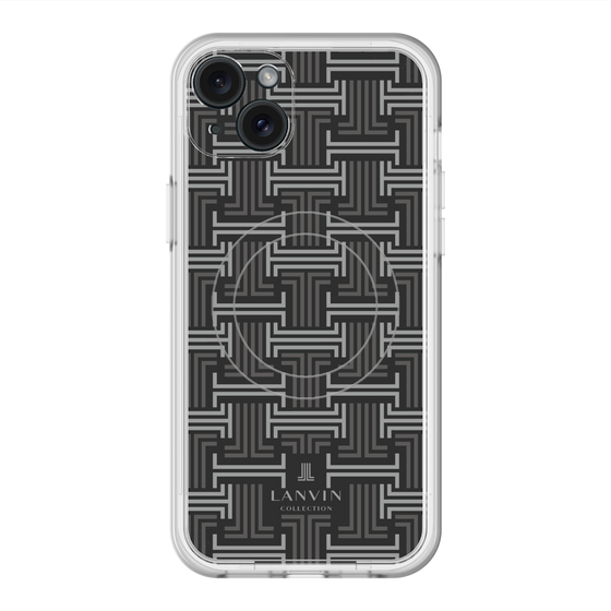 スリムプロテクションプレミアムケース with MagSafe［ LANVIN COLLECTION - モノグラム - 黒 ］