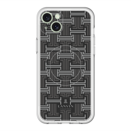スリムプロテクションプレミアムケース with MagSafe［ LANVIN COLLECTION - モノグラム - 黒 ］
