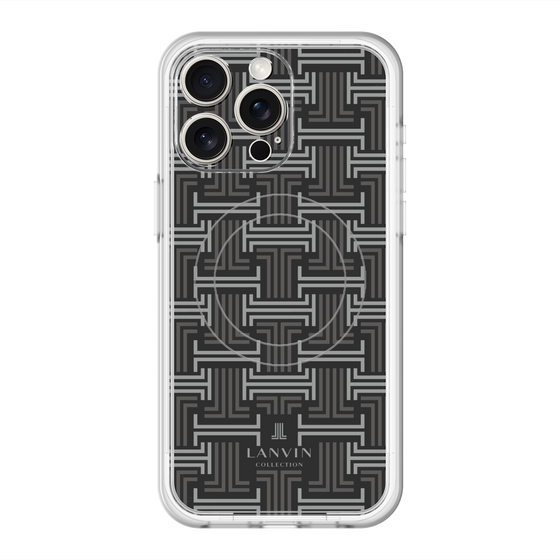 スリムプロテクションプレミアムケース with MagSafe［ LANVIN COLLECTION - モノグラム - 黒 ］