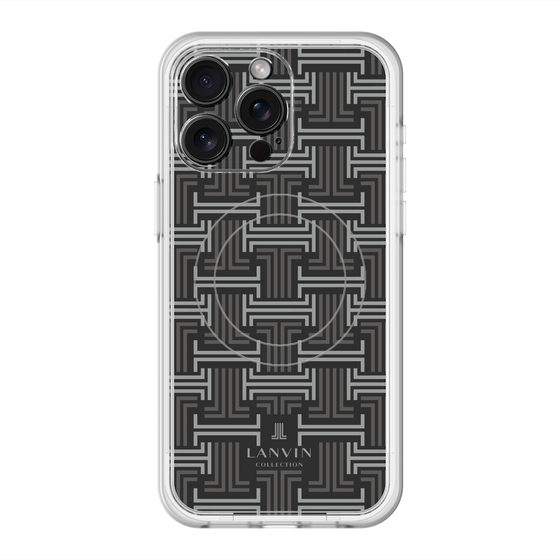 スリムプロテクションプレミアムケース with MagSafe［ LANVIN COLLECTION - モノグラム - 黒 ］