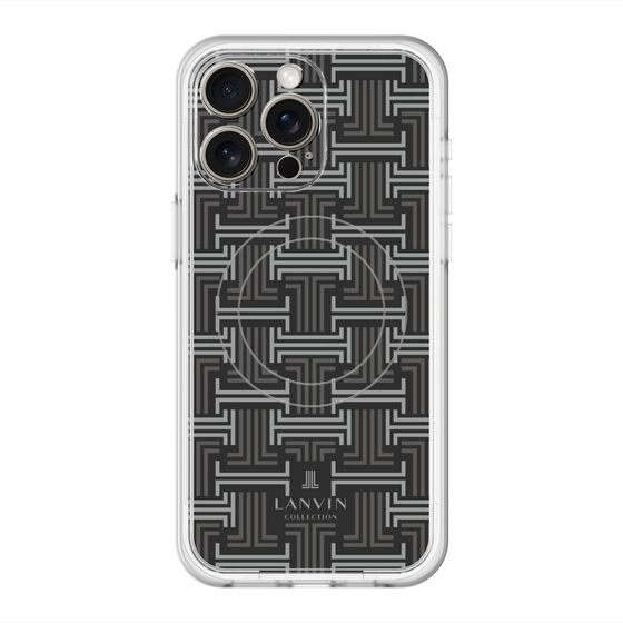 スリムプロテクションプレミアムケース with MagSafe［ LANVIN COLLECTION - モノグラム - 黒 ］