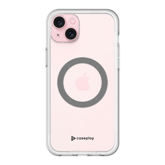 スリムプロテクションプレミアムケース with MagSafe［ オリジナル - caseplayロゴ - ブラック/A ］