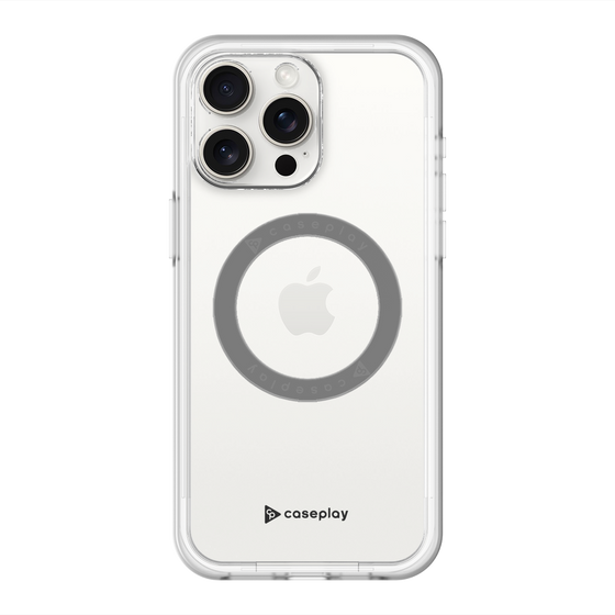 スリムプロテクションプレミアムケース with MagSafe［ オリジナル - caseplayロゴ - ブラック/A ］