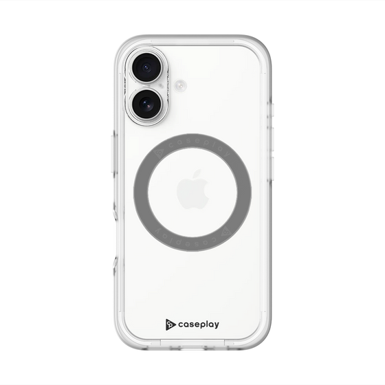 スリムプロテクションプレミアムケース with MagSafe［ オリジナル - caseplayロゴ - ブラック/A ］