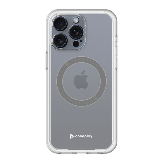 スリムプロテクションプレミアムケース with MagSafe［ オリジナル - caseplayロゴ - ホワイト/A ］