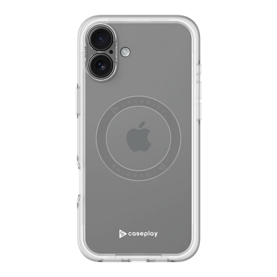 スリムプロテクションプレミアムケース with MagSafe［ オリジナル - caseplayロゴ - ホワイト/A ］