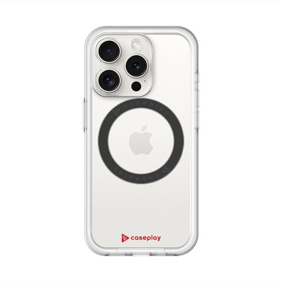スリムプロテクションプレミアムケース with MagSafe［ オリジナル - caseplayロゴ - レッド/A ］