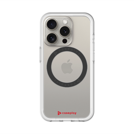 スリムプロテクションプレミアムケース with MagSafe［ オリジナル - caseplayロゴ - レッド/A ］
