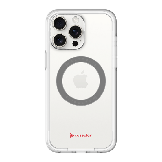 スリムプロテクションプレミアムケース with MagSafe［ オリジナル - caseplayロゴ - レッド/A ］
