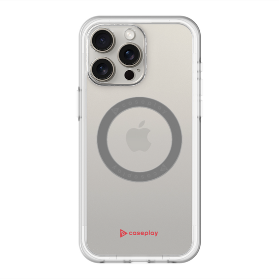 スリムプロテクションプレミアムケース with MagSafe［ オリジナル - caseplayロゴ - レッド/A ］