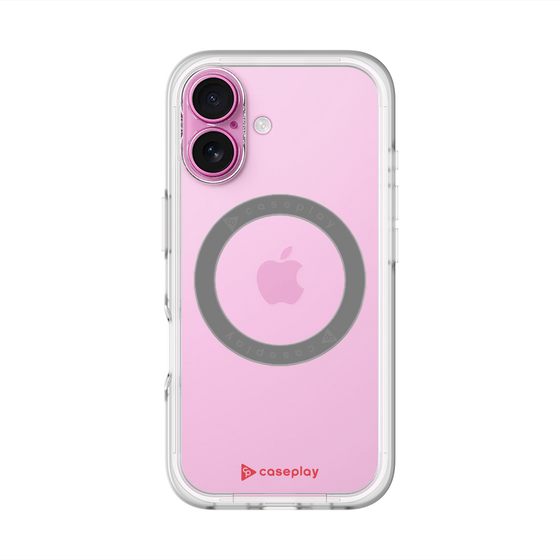 スリムプロテクションプレミアムケース with MagSafe［ オリジナル - caseplayロゴ - レッド/A ］