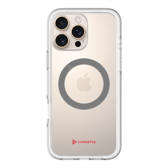 スリムプロテクションプレミアムケース with MagSafe［ オリジナル - caseplayロゴ - レッド/A ］