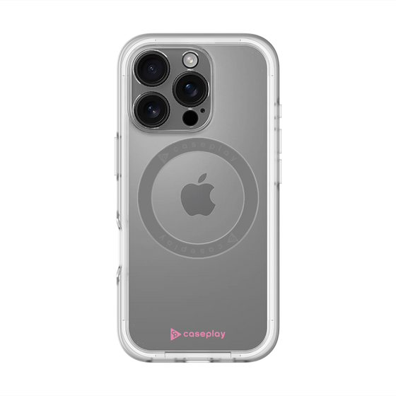 スリムプロテクションプレミアムケース with MagSafe［ オリジナル - caseplayロゴ - ピンク/A ］