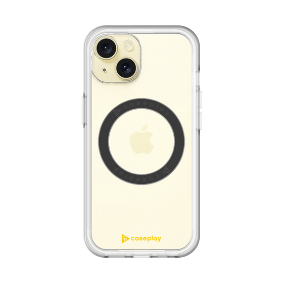 スリムプロテクションプレミアムケース with MagSafe［ オリジナル - caseplayロゴ - イエロー/A ］