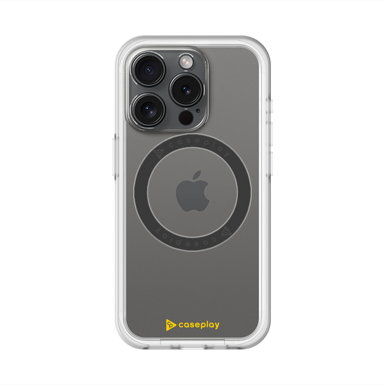 スリムプロテクションプレミアムケース with MagSafe［ オリジナル - caseplayロゴ - イエロー/A ］