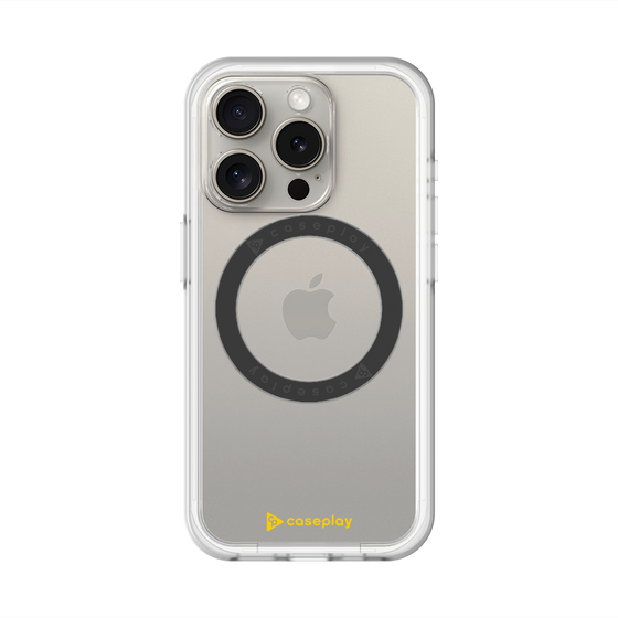 スリムプロテクションプレミアムケース with MagSafe［ オリジナル - caseplayロゴ - イエロー/A ］