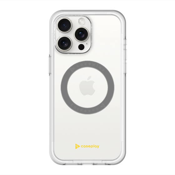 スリムプロテクションプレミアムケース with MagSafe［ オリジナル - caseplayロゴ - イエロー/A ］