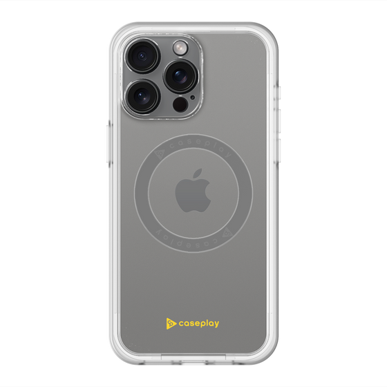 スリムプロテクションプレミアムケース with MagSafe［ オリジナル - caseplayロゴ - イエロー/A ］