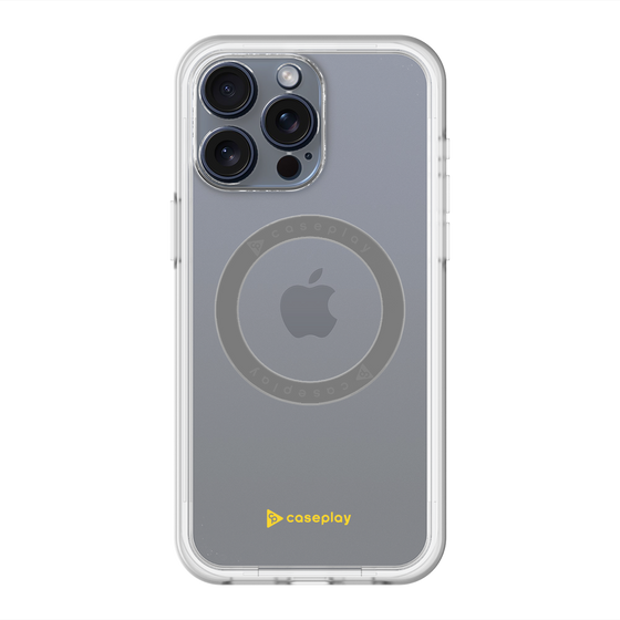 スリムプロテクションプレミアムケース with MagSafe［ オリジナル - caseplayロゴ - イエロー/A ］