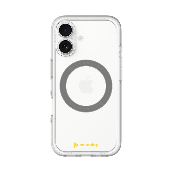 スリムプロテクションプレミアムケース with MagSafe［ オリジナル - caseplayロゴ - イエロー/A ］