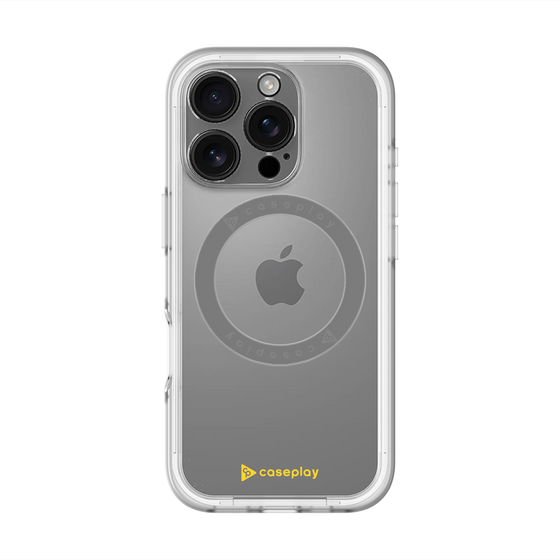 スリムプロテクションプレミアムケース with MagSafe［ オリジナル - caseplayロゴ - イエロー/A ］