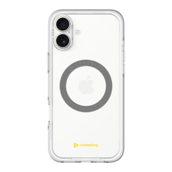 スリムプロテクションプレミアムケース with MagSafe［ オリジナル - caseplayロゴ - イエロー/A ］